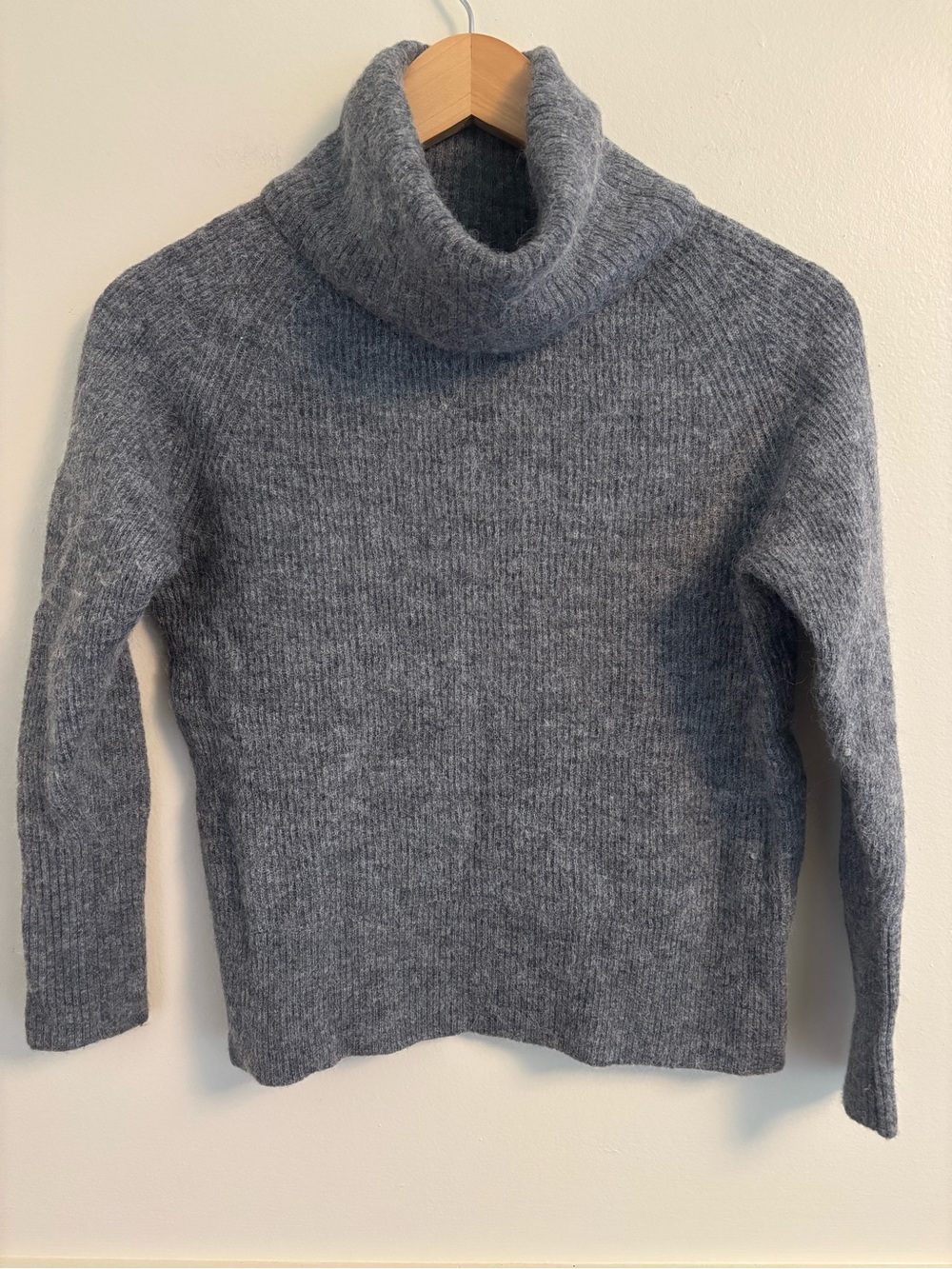 Quince Heather Gray Alpaca Turtleneck Sweater